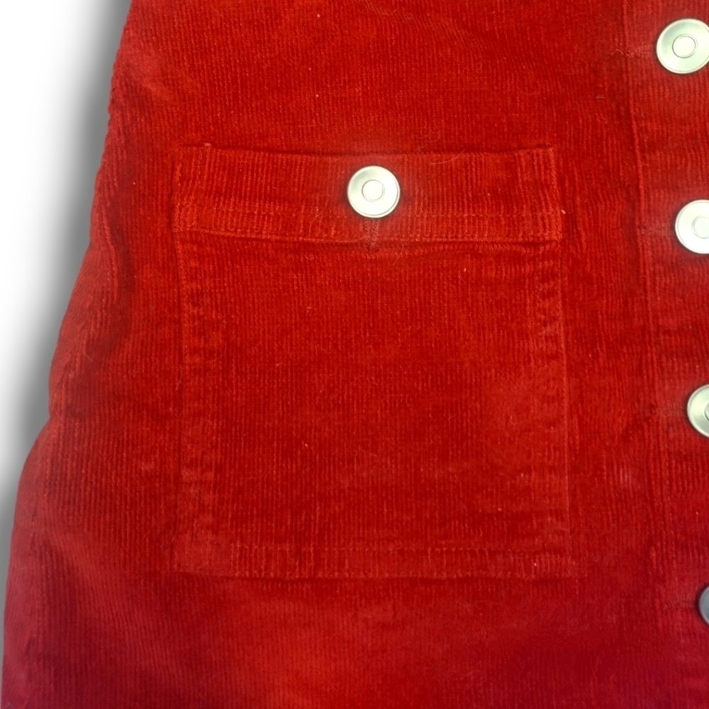 Peach Love California ~ Burgundy Corduroy Mini Skirt - Picture 3 of 13